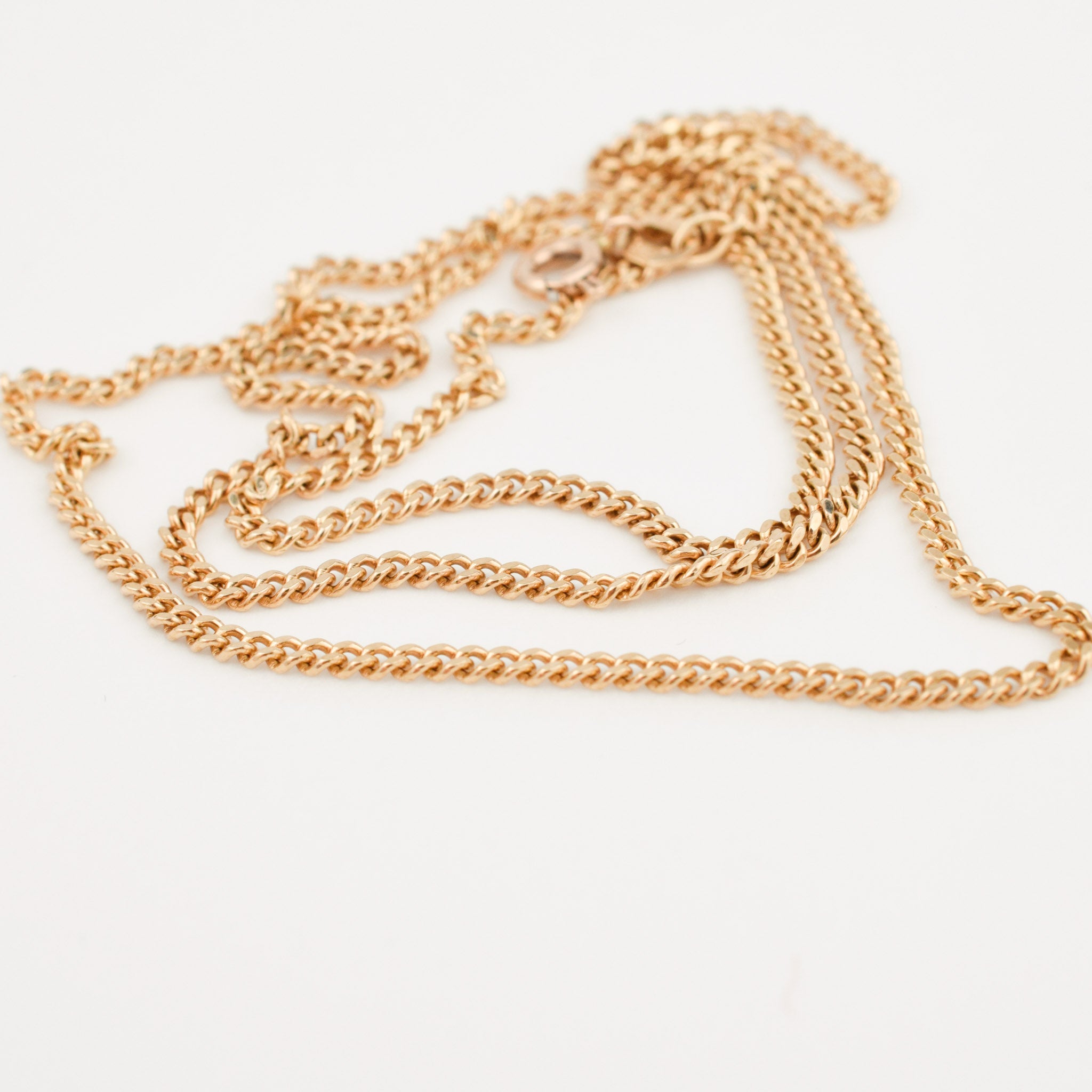 20" gold Curb Chain Necklace