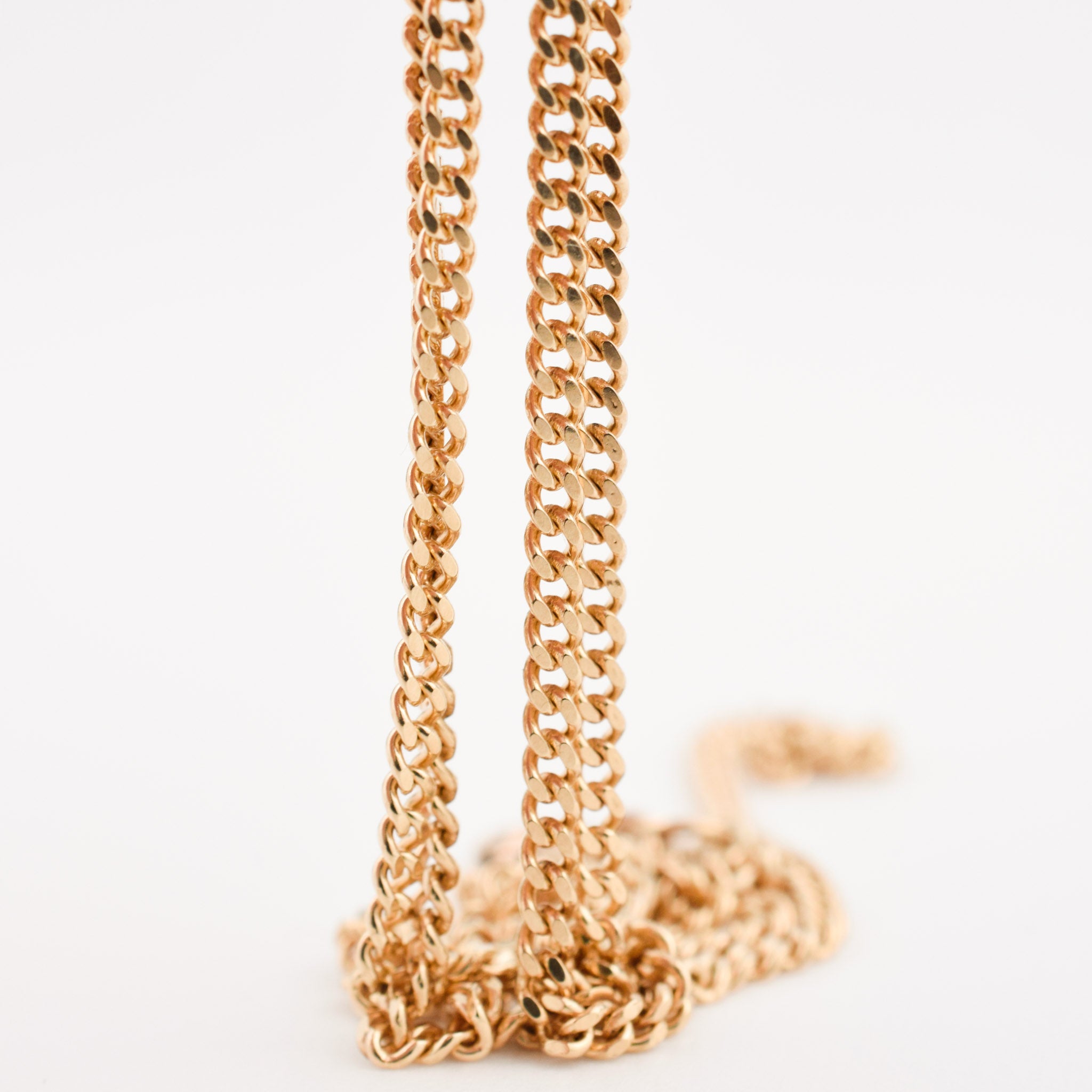 20" gold Curb Chain Necklace