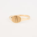vintage 'A' signet ring