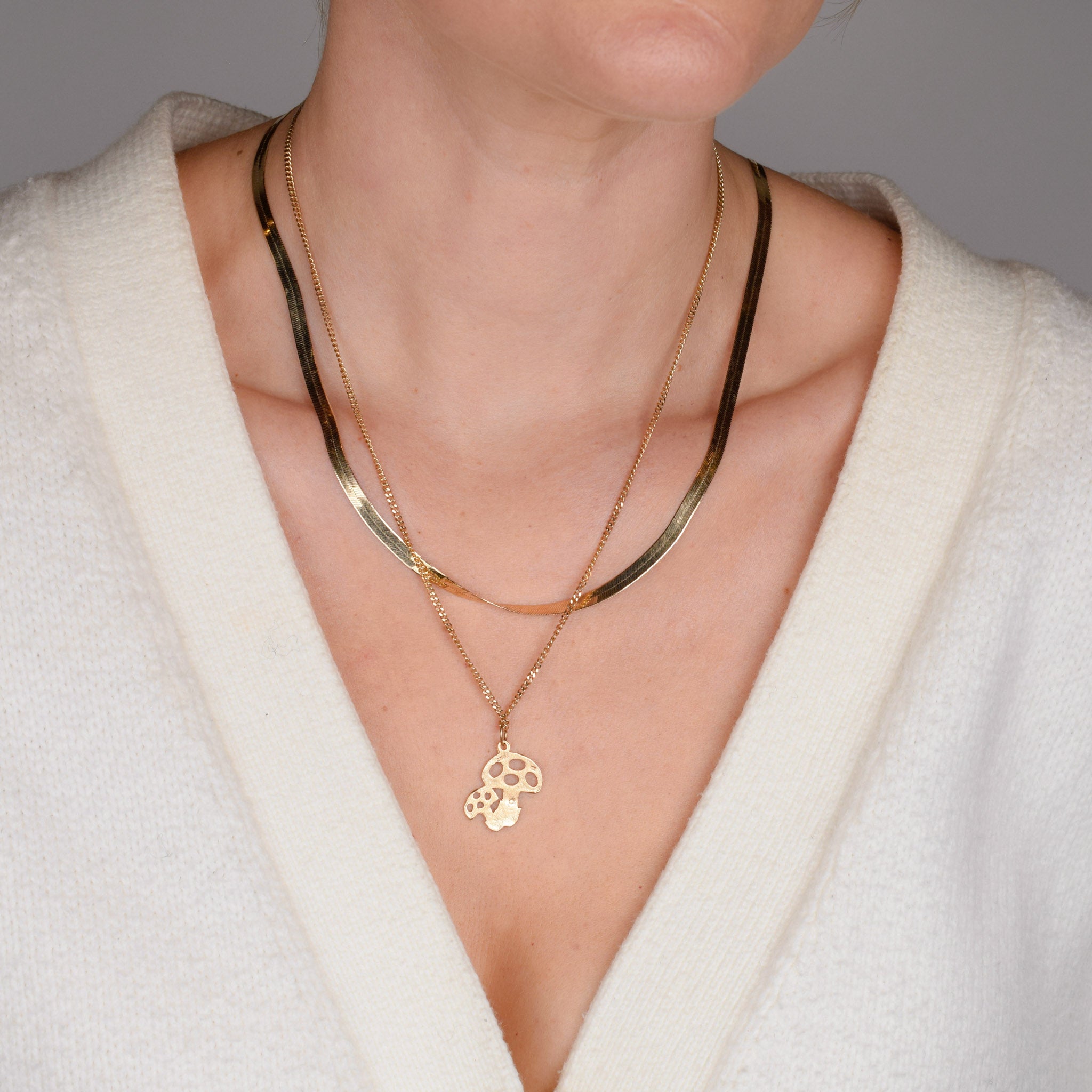 20" gold Curb Chain Necklace