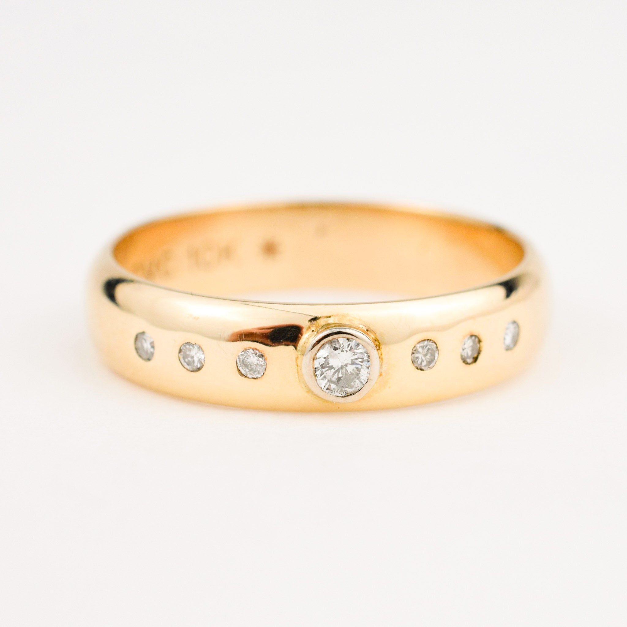 Bezel and Flush Set Diamond Band