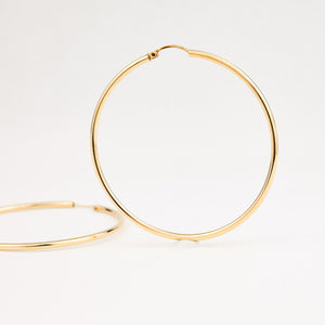 extra large yellow gold hoop earrings