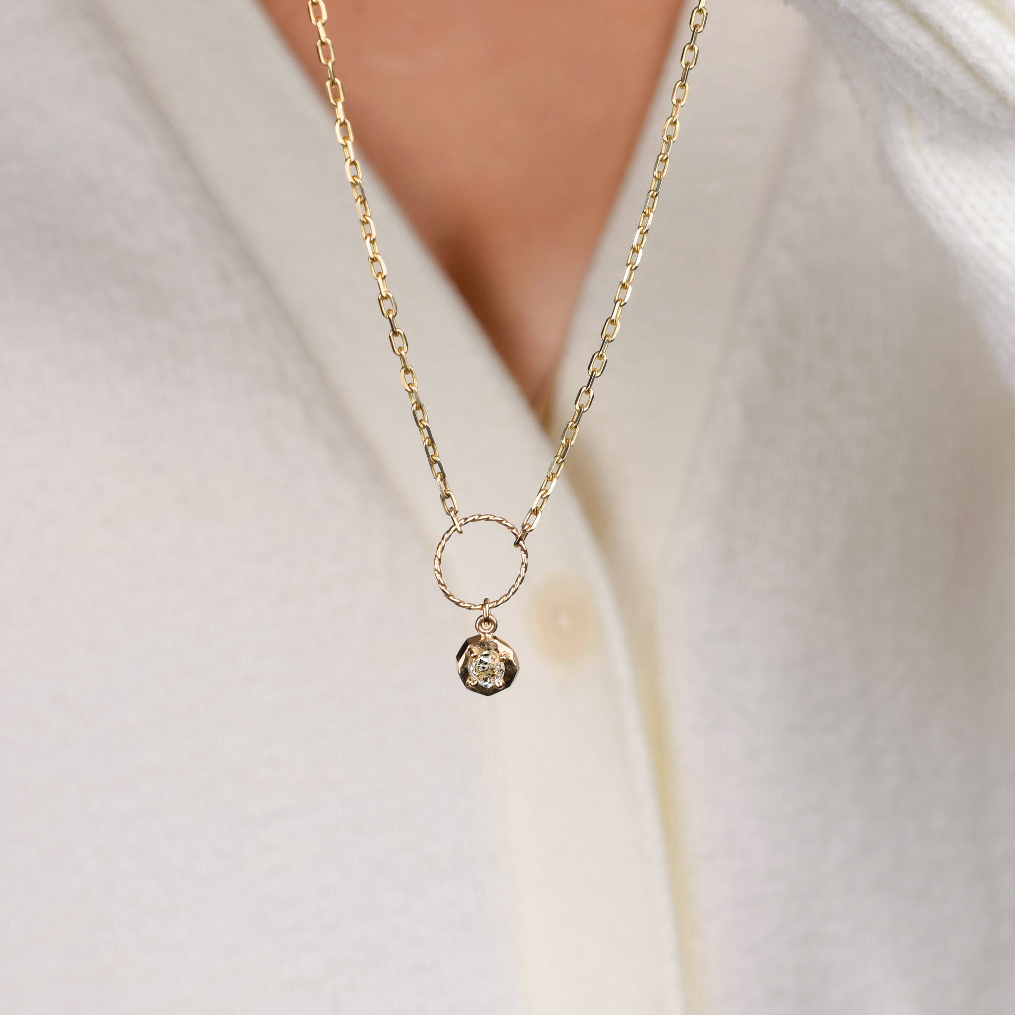 Diamond Solitaire Conversion Necklace
