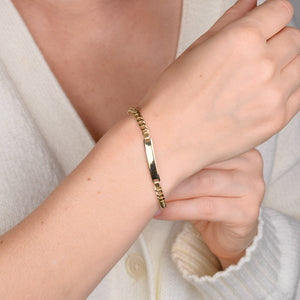18k gold id bracelet 