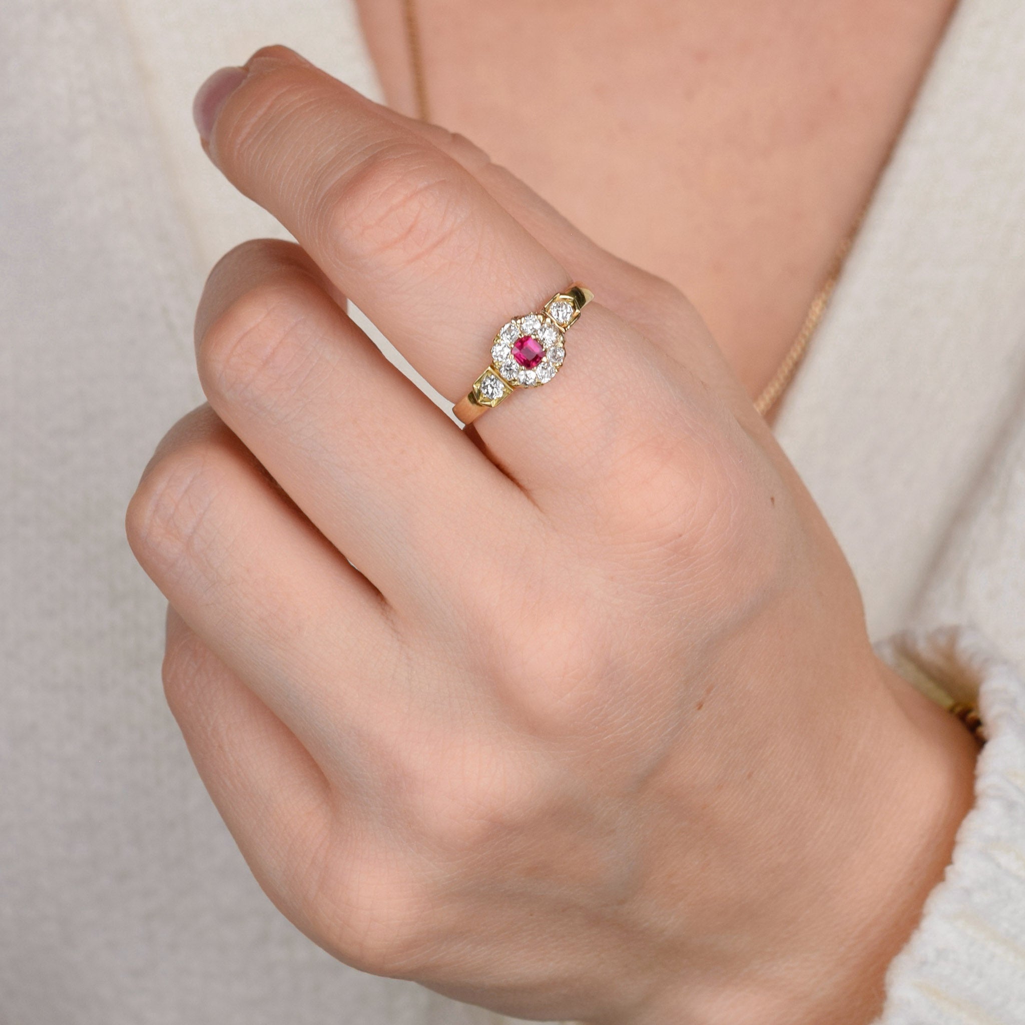 antique ruby and diamond ring