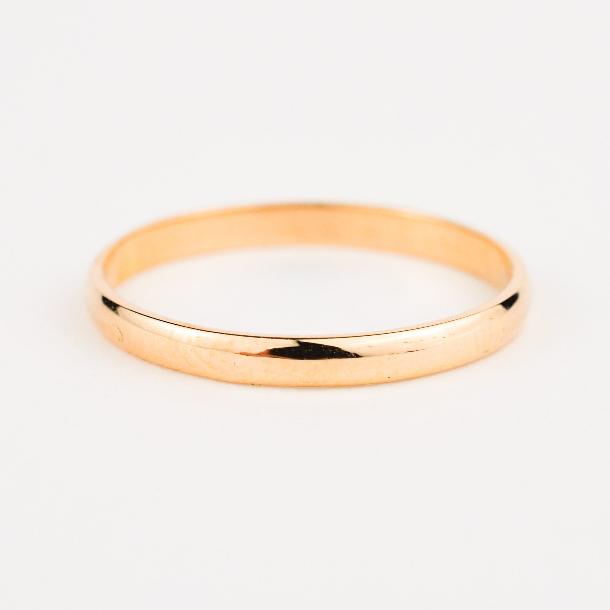 vintage 18k gold 2.3mm band, vintage wedding band 