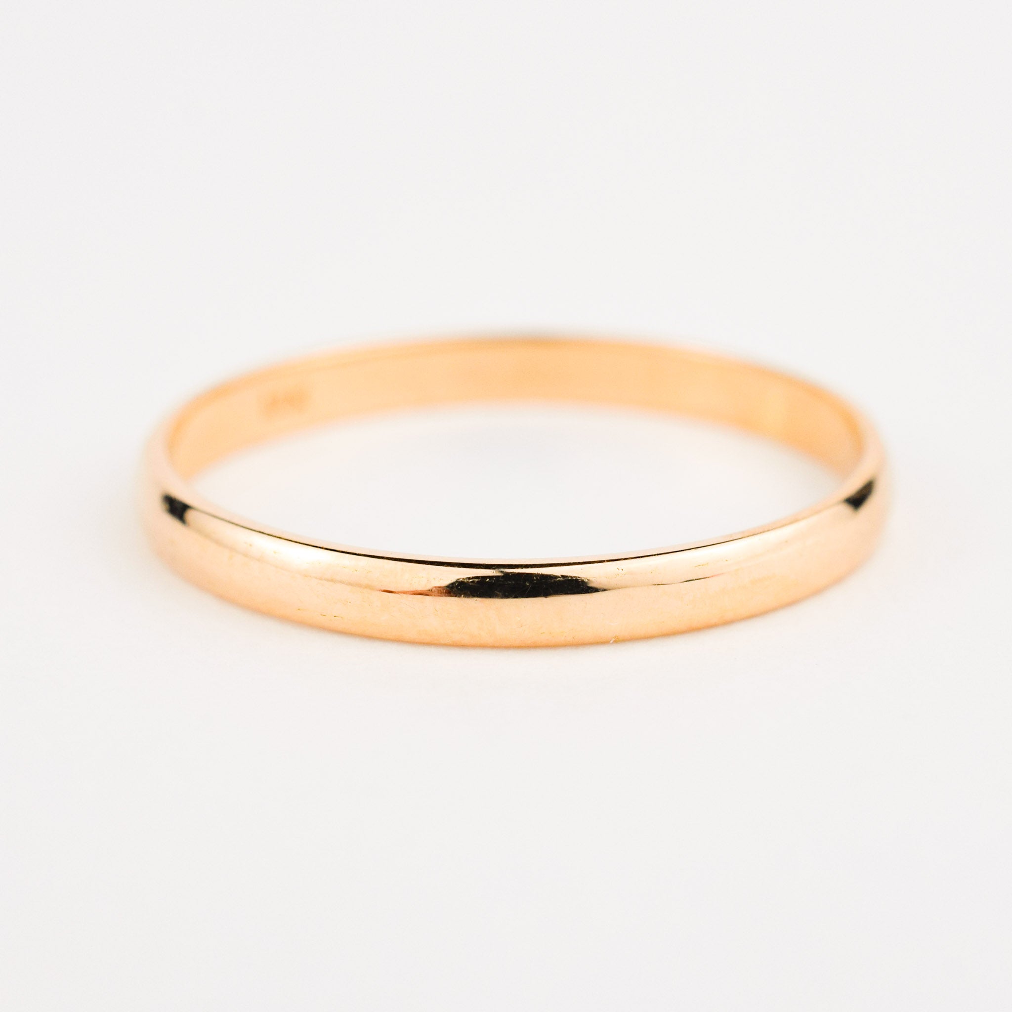 vintage 18k gold 2.3mm band, vintage wedding band 