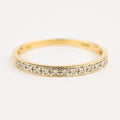 vintage gold diamond stacking ring 