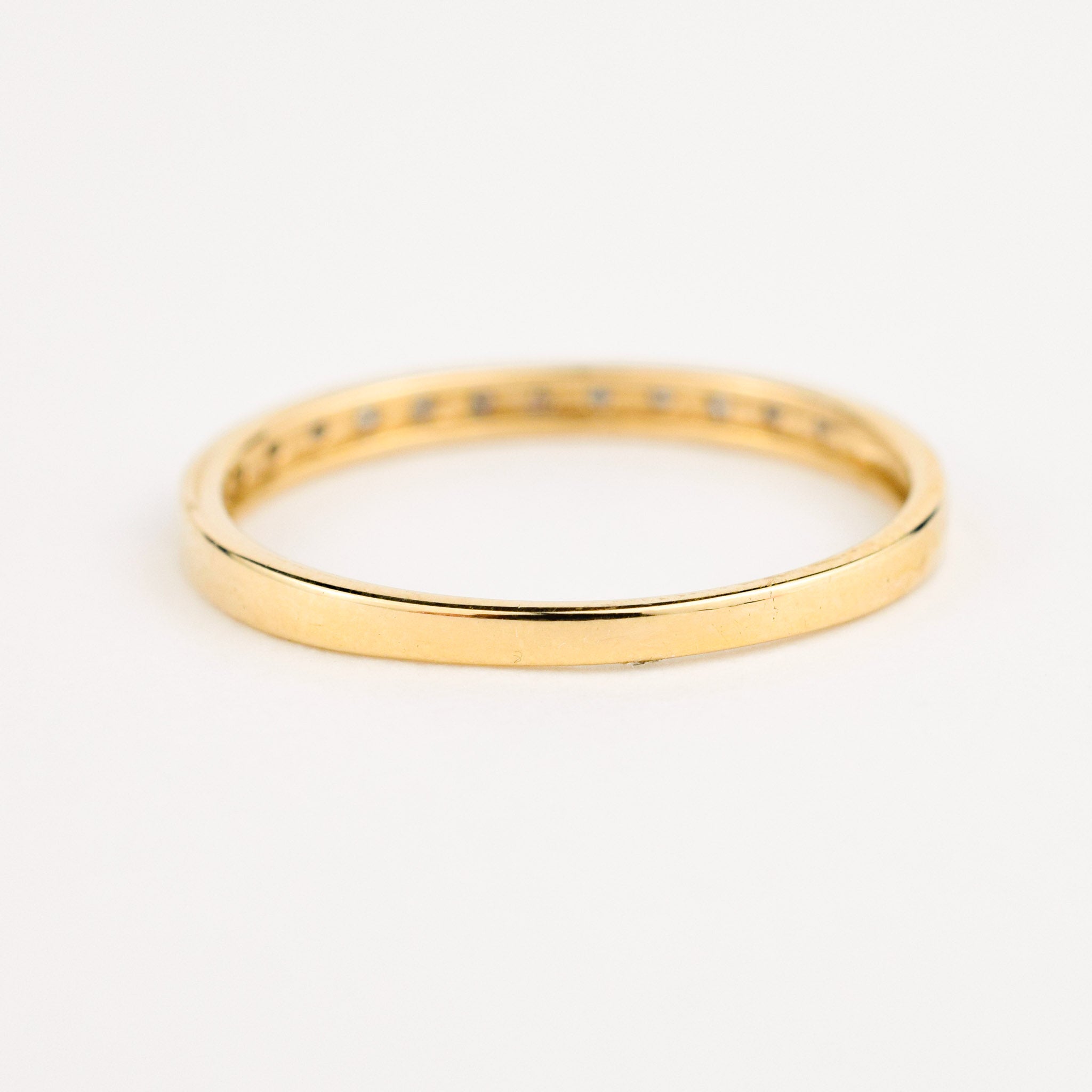 vintage gold diamond stacking ring 