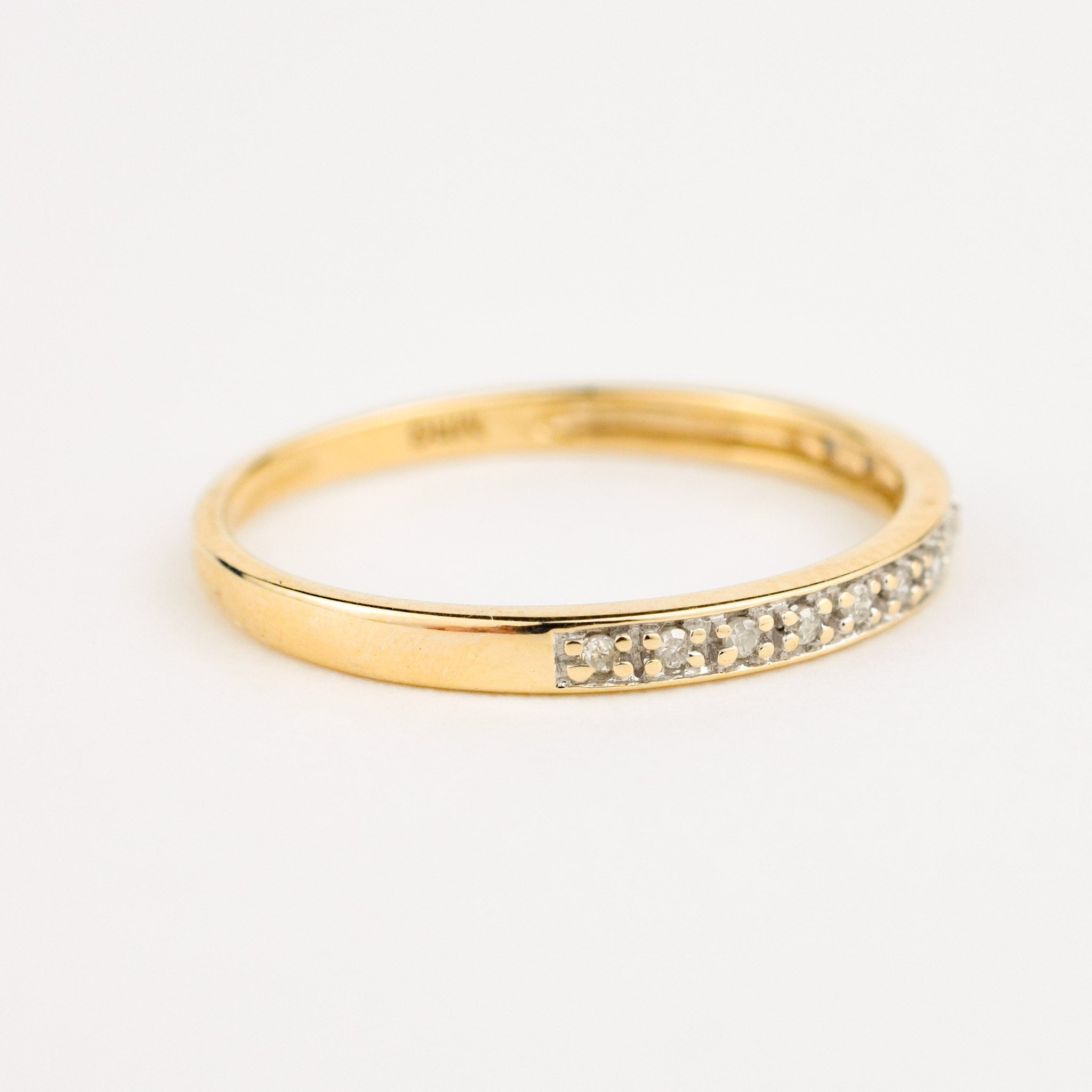 vintage gold diamond stacking ring 