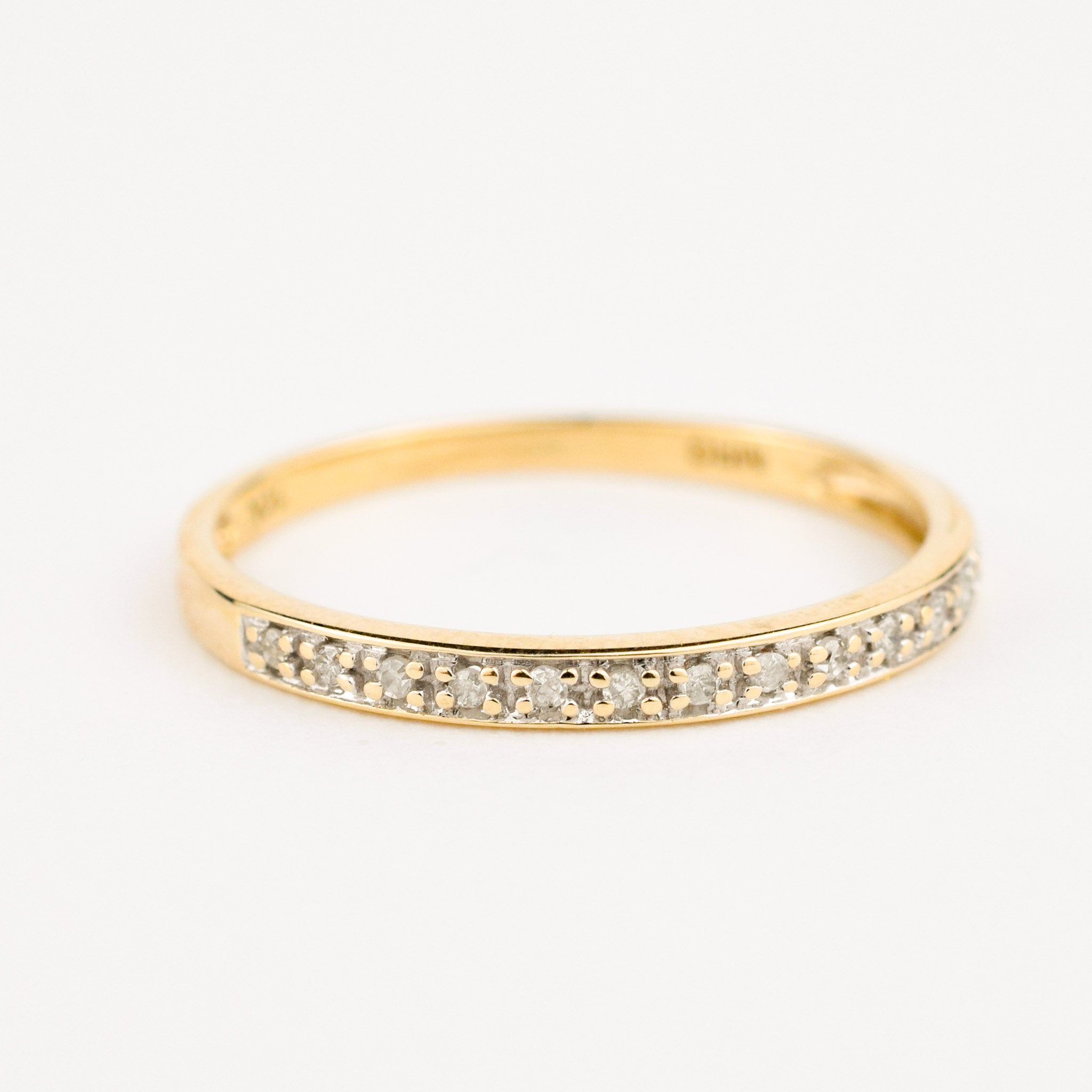 vintage gold diamond stacking ring 