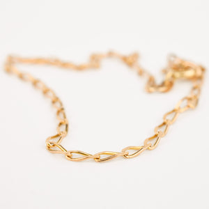 vintage gold cable link bracelet 
