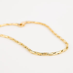 vintage 14k gold wheat chain bracelet 