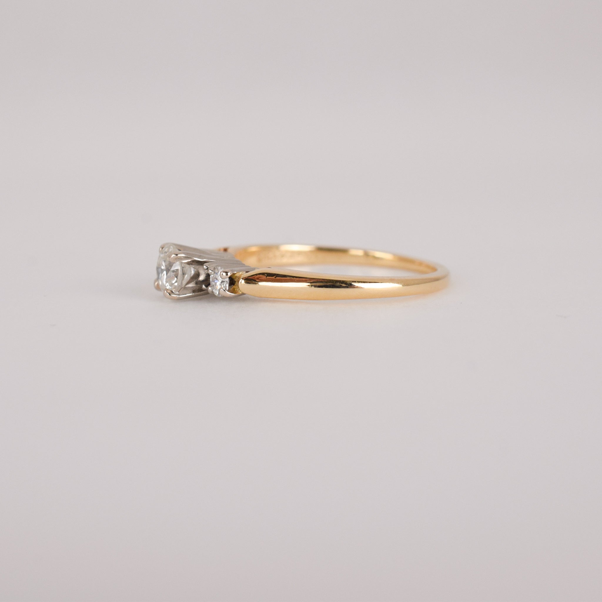 vintage gold birks diamond trilogy ring, folklor