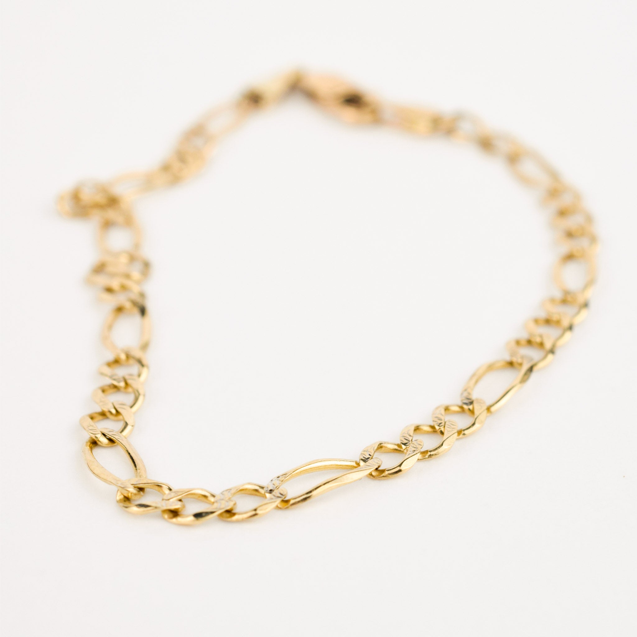 vintage gold figaro bracelet 