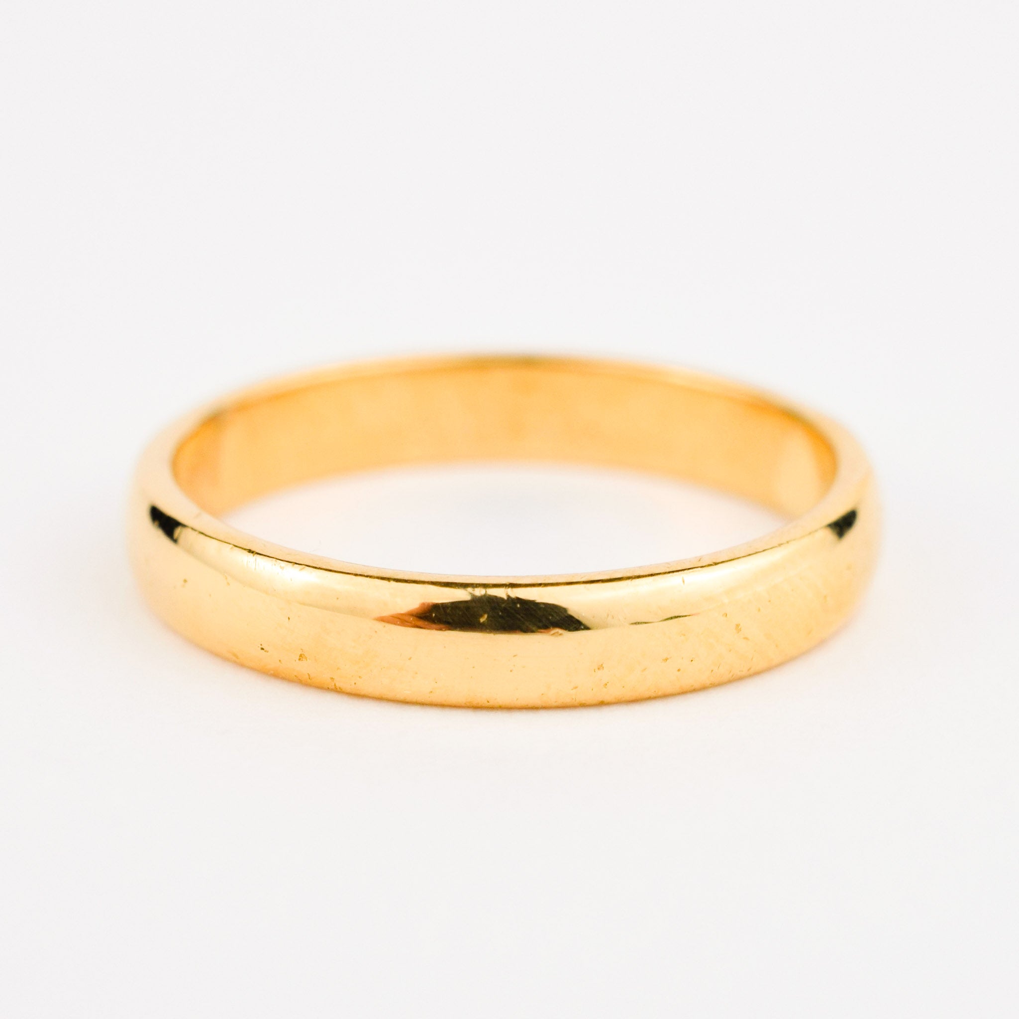 vintage 3.4mm 22k gold band, vintage wedding band 