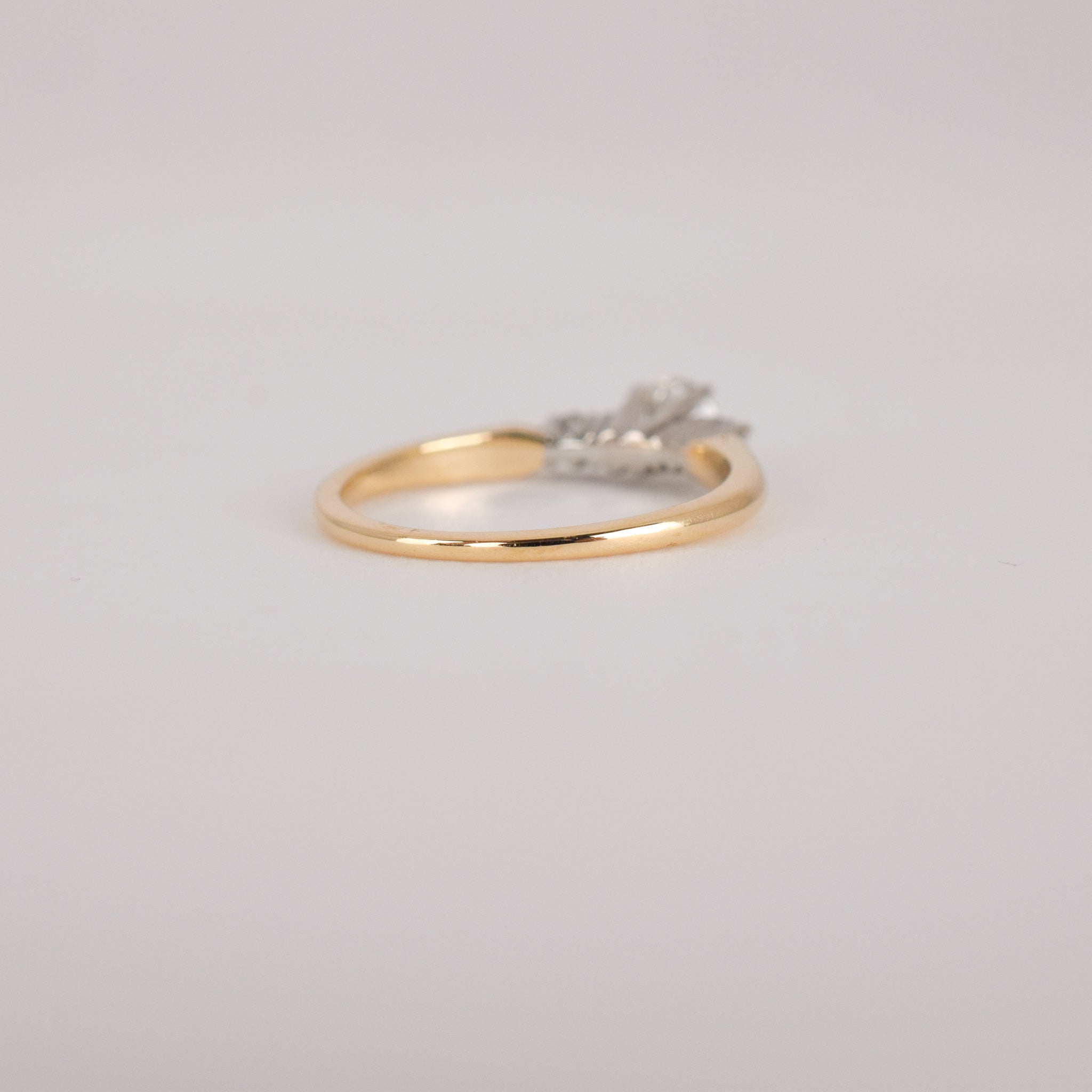 vintage gold birks diamond trilogy ring, folklor