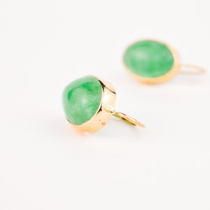 Jade Gold Hoops