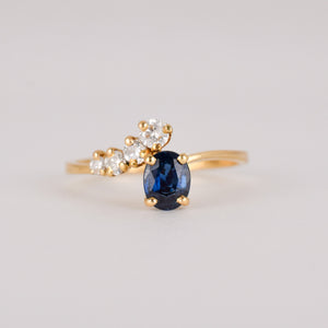 vintage gold sapphire and diamond ring, folklor
