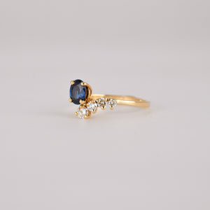 vintage gold sapphire and diamond ring, folklor