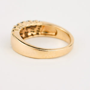 vintage gold triple diamond band