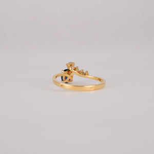 vintage gold sapphire and diamond ring, folklor