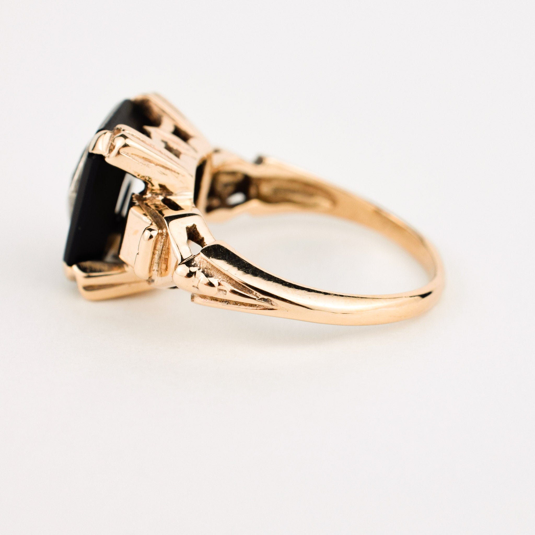 antique onyx and diamond ring 