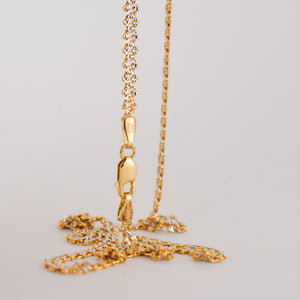 vintage gold chain necklace, folklor