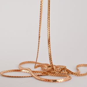 vintage gold herringbone chain necklace, folklor