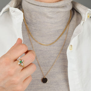 vintage emerald and diamond ring, folklor