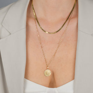 vintage gold leo pendant, folkor