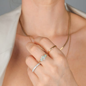 vintage opal halo ring, folklor