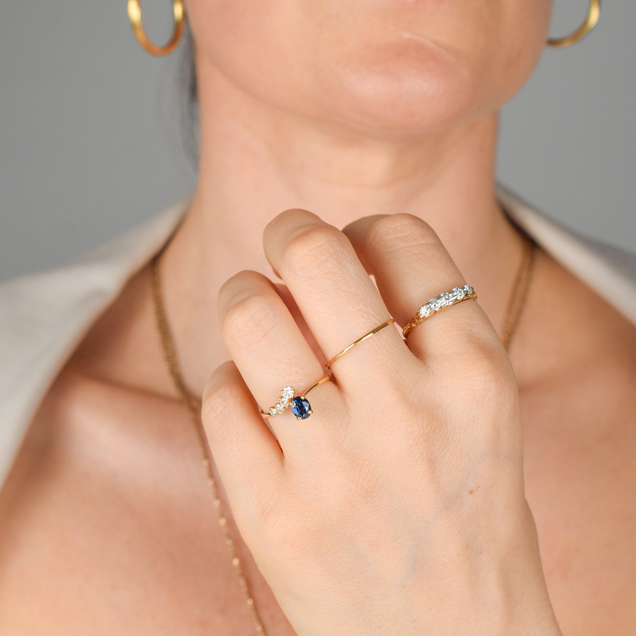 vintage gold sapphire and diamond ring, folklor