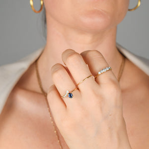 vintage gold sapphire and diamond ring, folklor