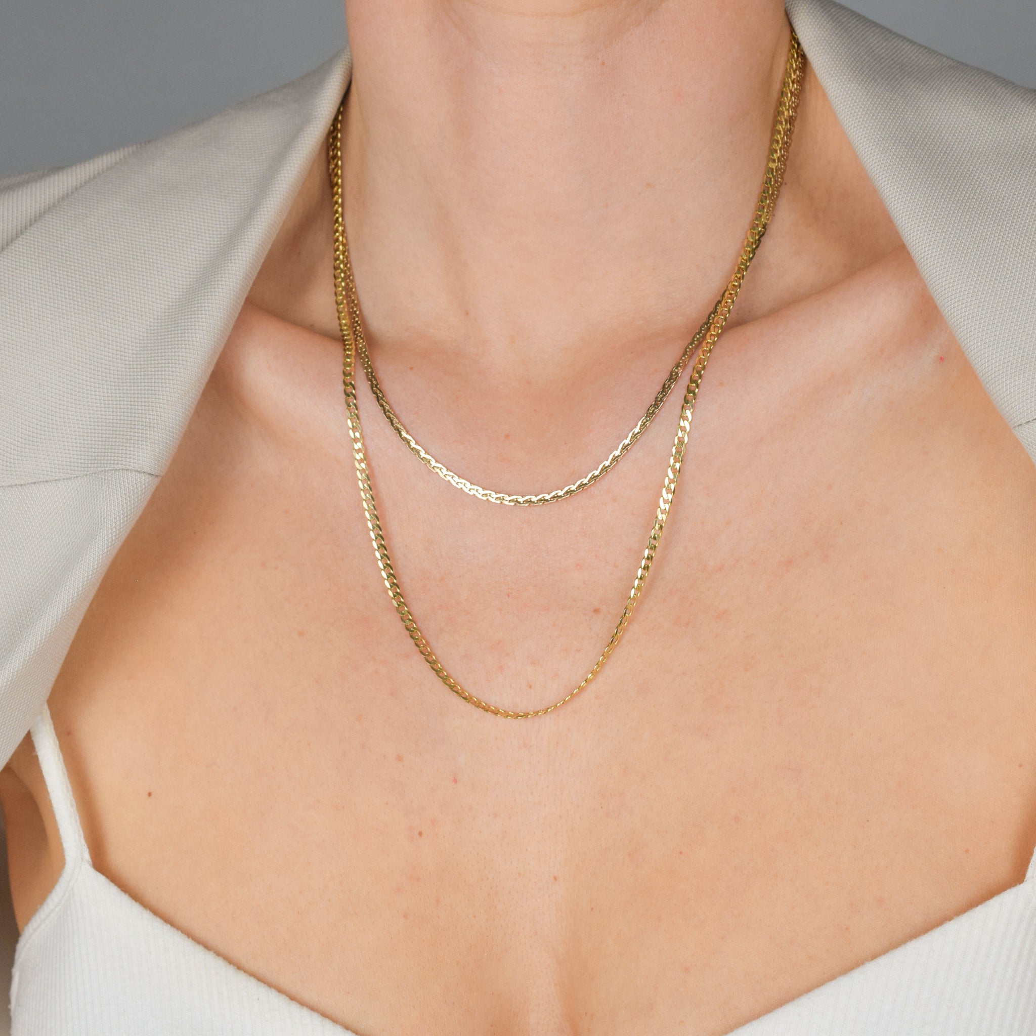 vintage gold curb chain, folklor