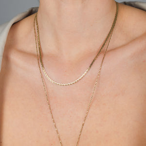 vintage gold twisted serpentine chain necklace, folklor