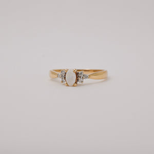 vintage opal and diamond ring, folklor