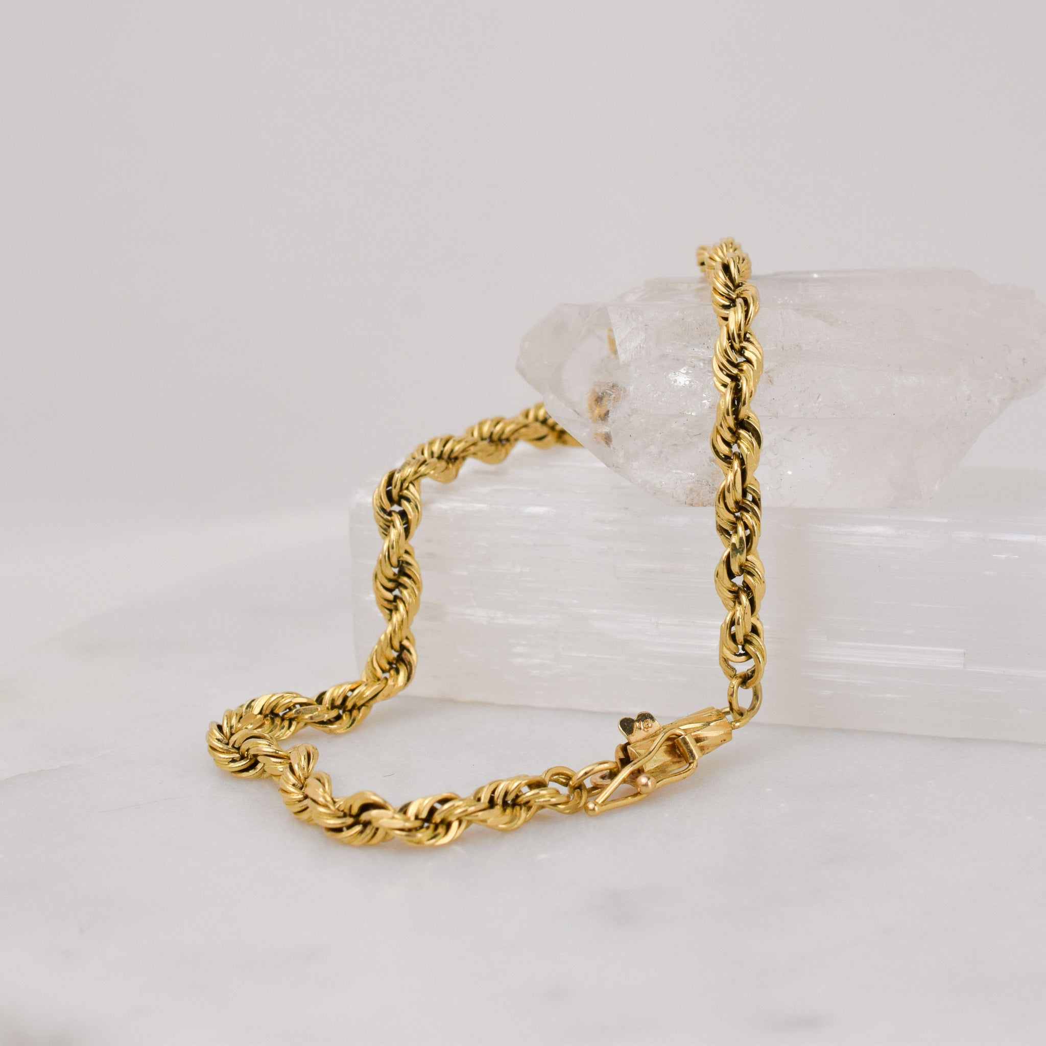 7.5" Diamond Cut Rope Bracelet