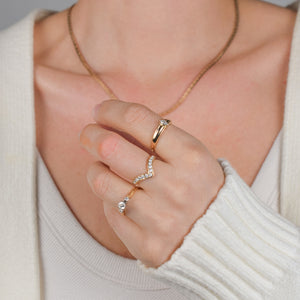 Diamond Wishbone Ring (10k)