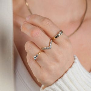 Diamond Wishbone Ring (10k)