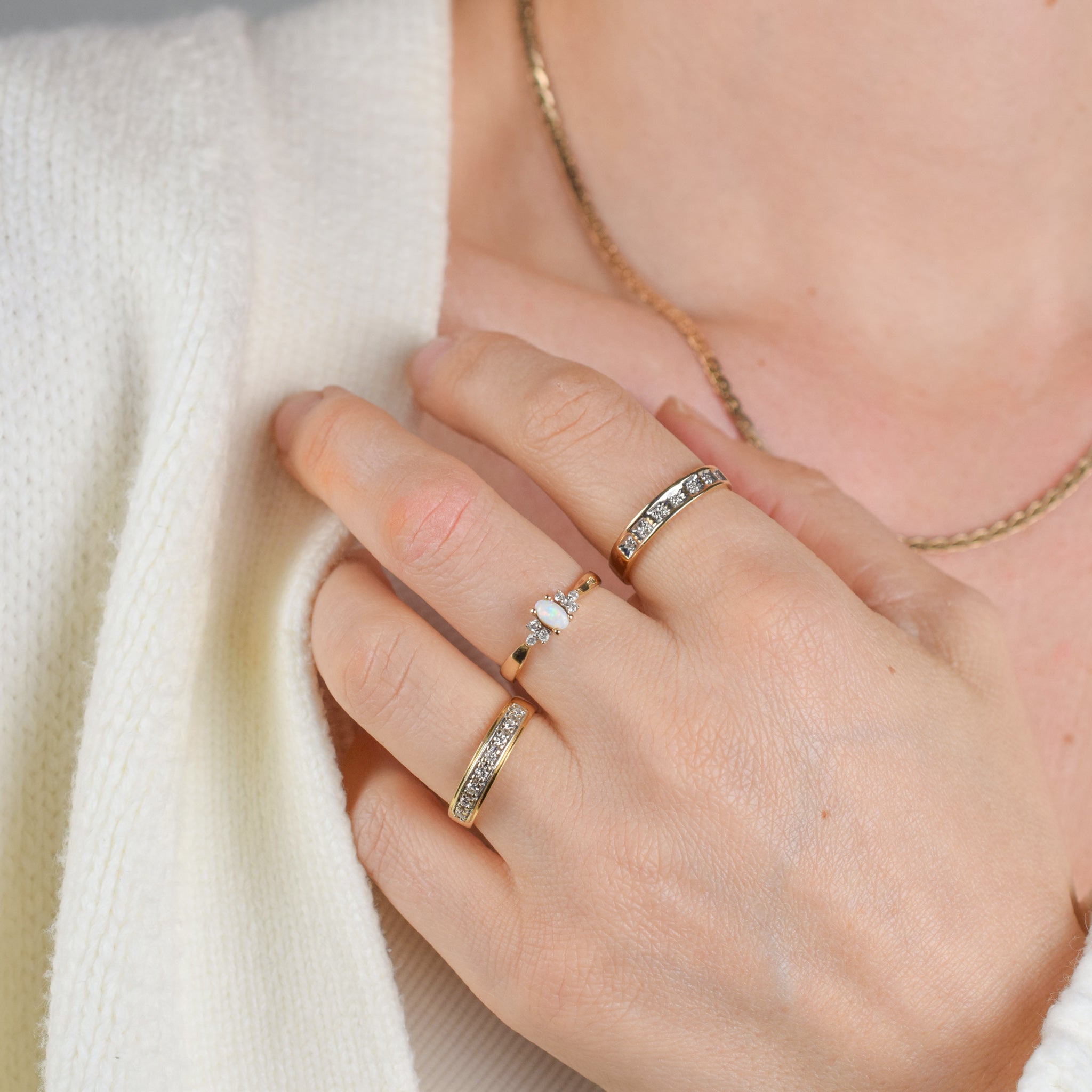 vintage opal and diamond ring, folklor