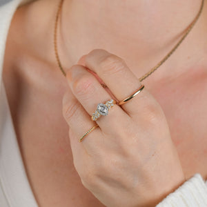 vintage gold marquise diamond engagement ring, folklor