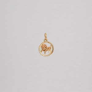 vintage gold leo horoscope pendant, folklor