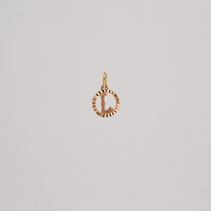 vintage gold 'l' pendant, folklor