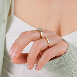 vintage gold baguette diamond band, folklor