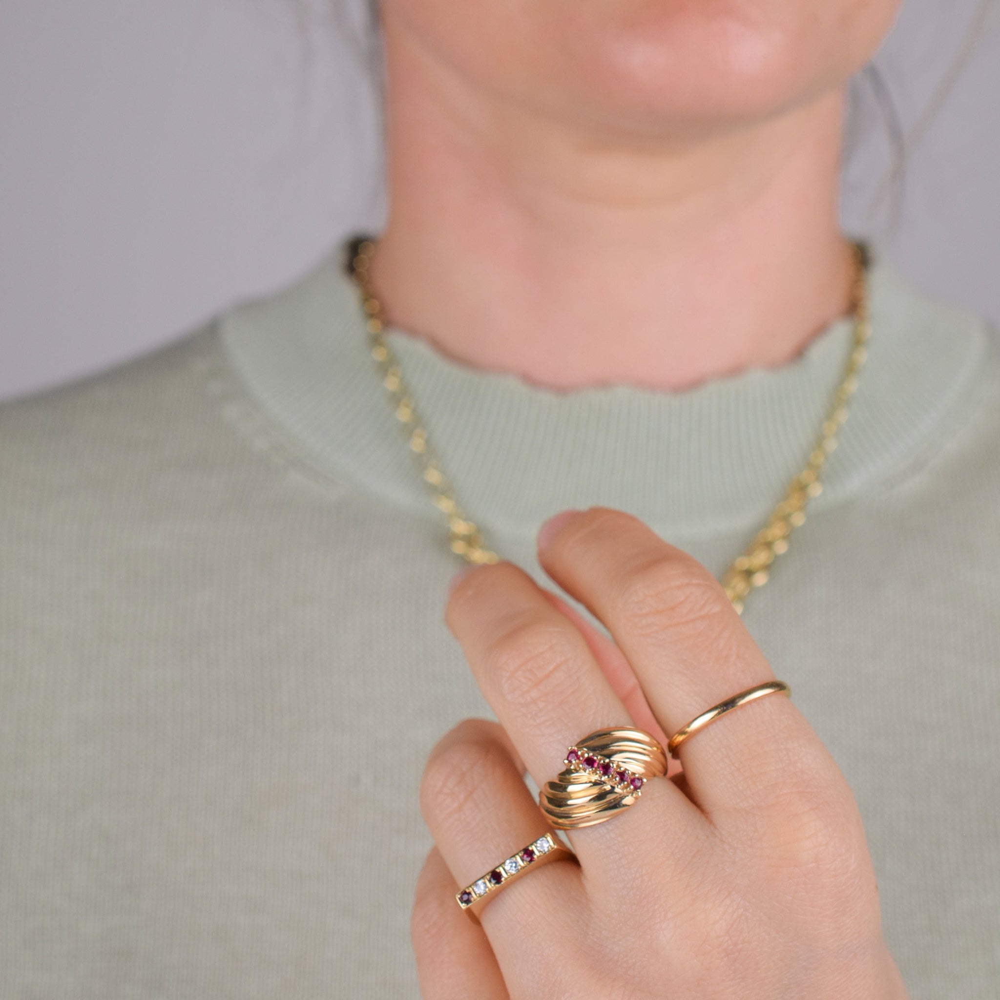Shoulder Pad Angular Stacker: Diamond and Rubies