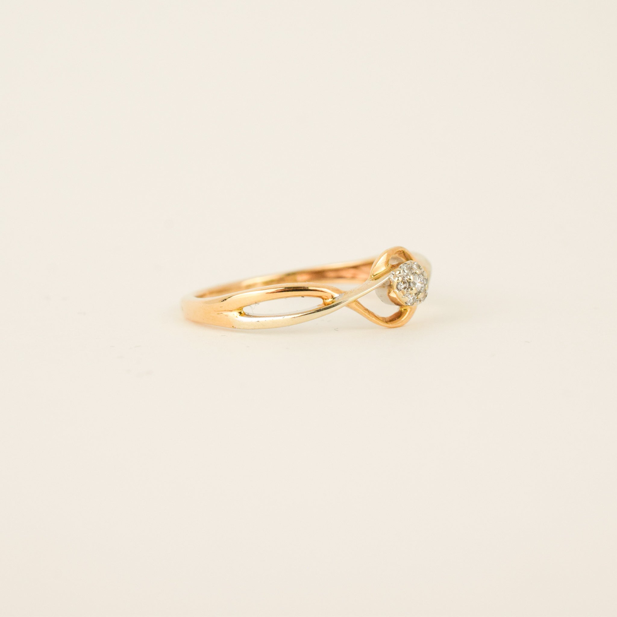 Infinity Gold & Diamond Ring (10k)
