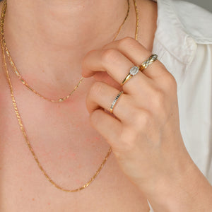vintage gold Figaro Chain necklace, folklor