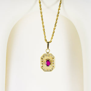 Ruby and Diamond Pendant (14k)