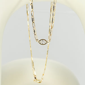 16.25" Marquise Diamond Chain Necklace (10k)
